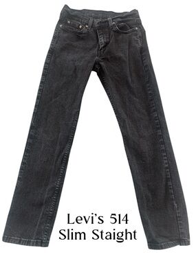 Levi’s 514 Slim Straight Jeans | Faded Black Wash | W29 L30 🖤